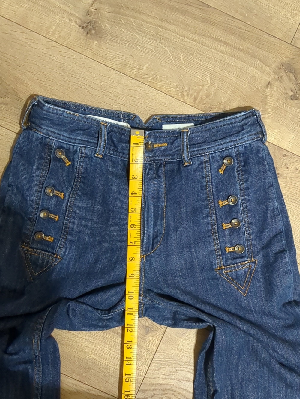 ANTHROPOLOGIE Pilcro Starboard Wide Leg Jeans Size 27 - Picture 8 of 14